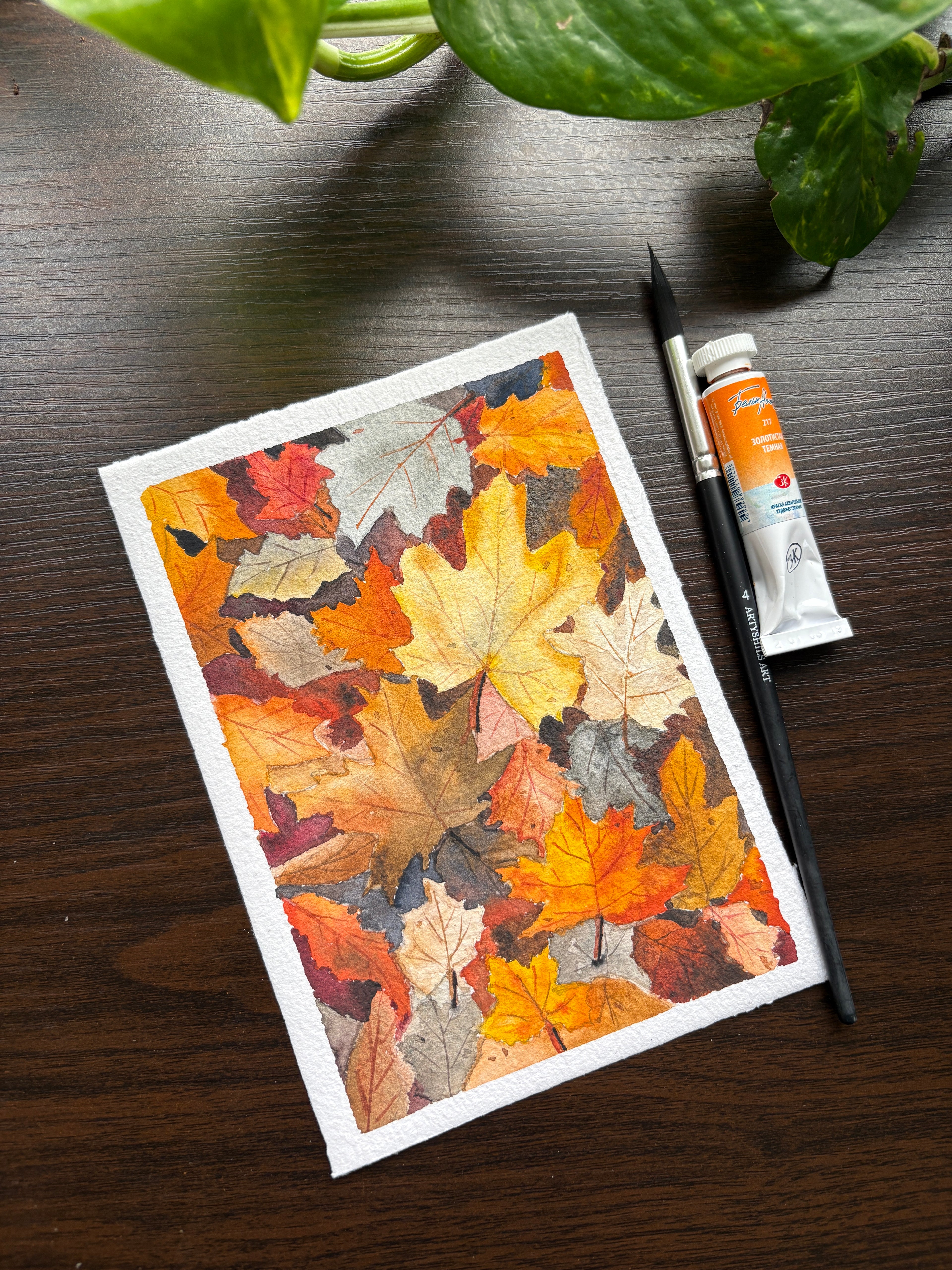 Original Watercolor Autumn Leaves Painting | Fall Foliage Art | Cozy Seasonal Wall Decor | Nature Inspired Artwork