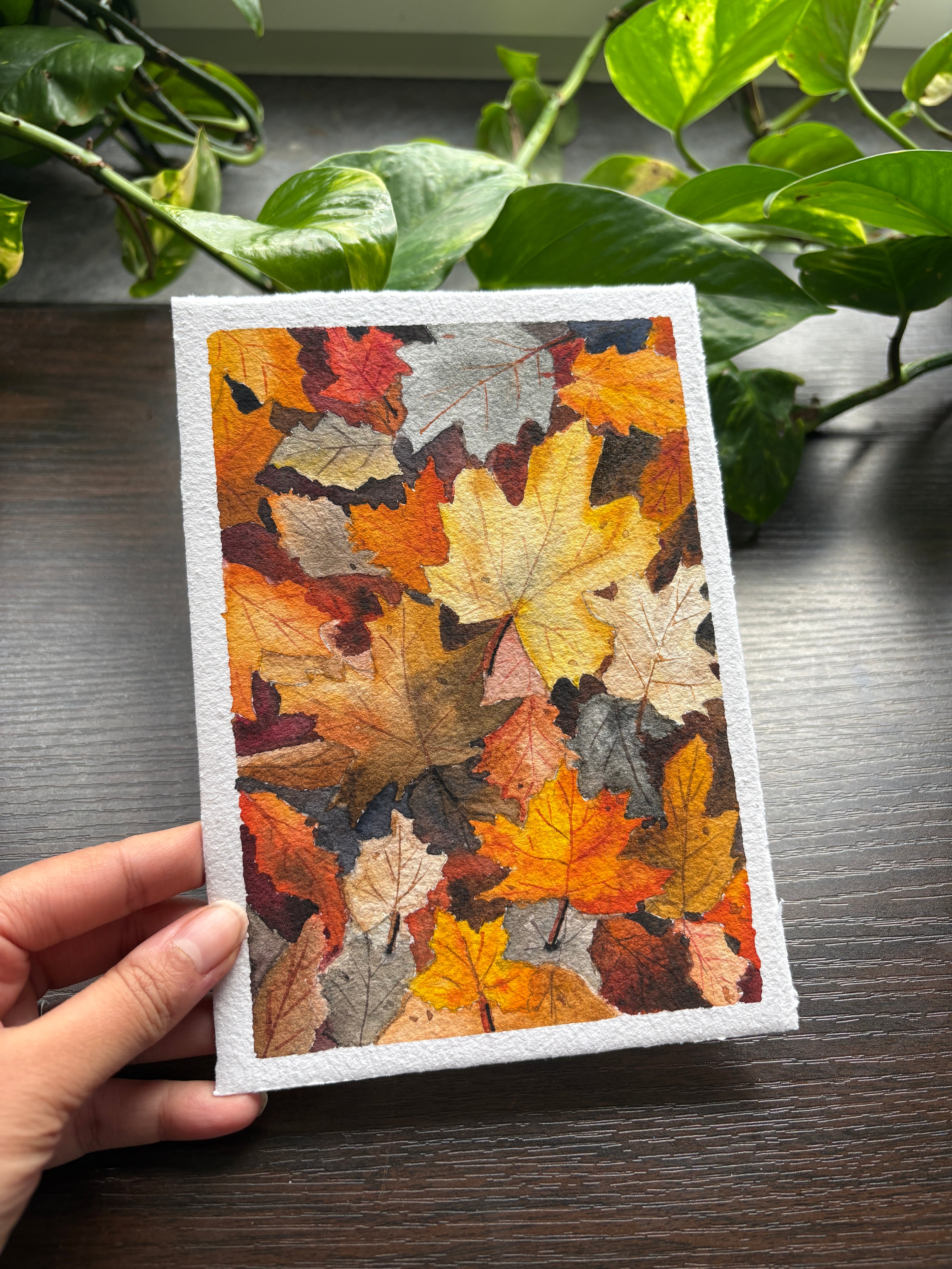 Original Watercolor Autumn Leaves Painting | Fall Foliage Art | Cozy Seasonal Wall Decor | Nature Inspired Artwork