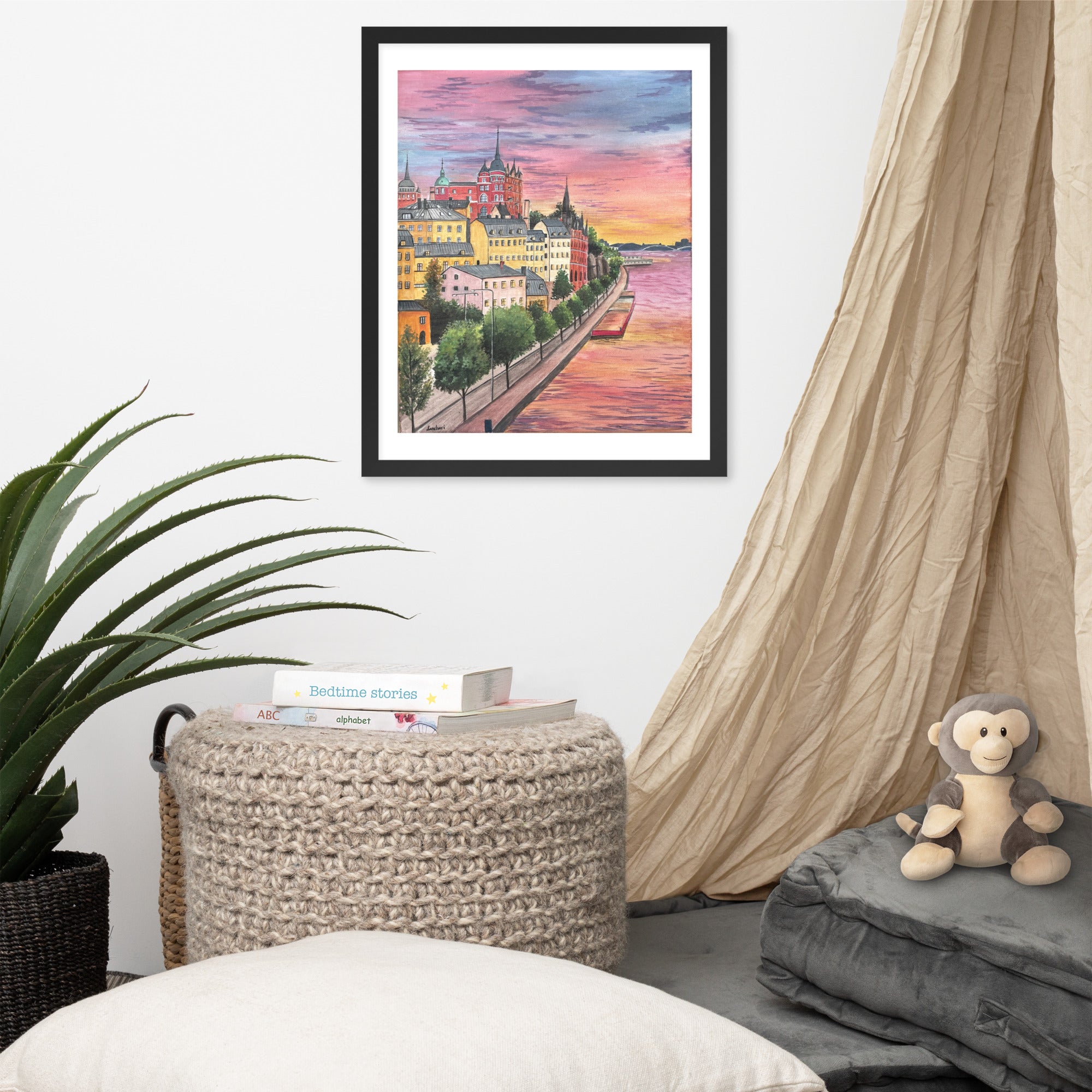 Stockholm Wall Art Print • Scandinavian Cityscape Decor • Nordic Architecture Poster • Sweden Travel Art • Modern European Home Decor